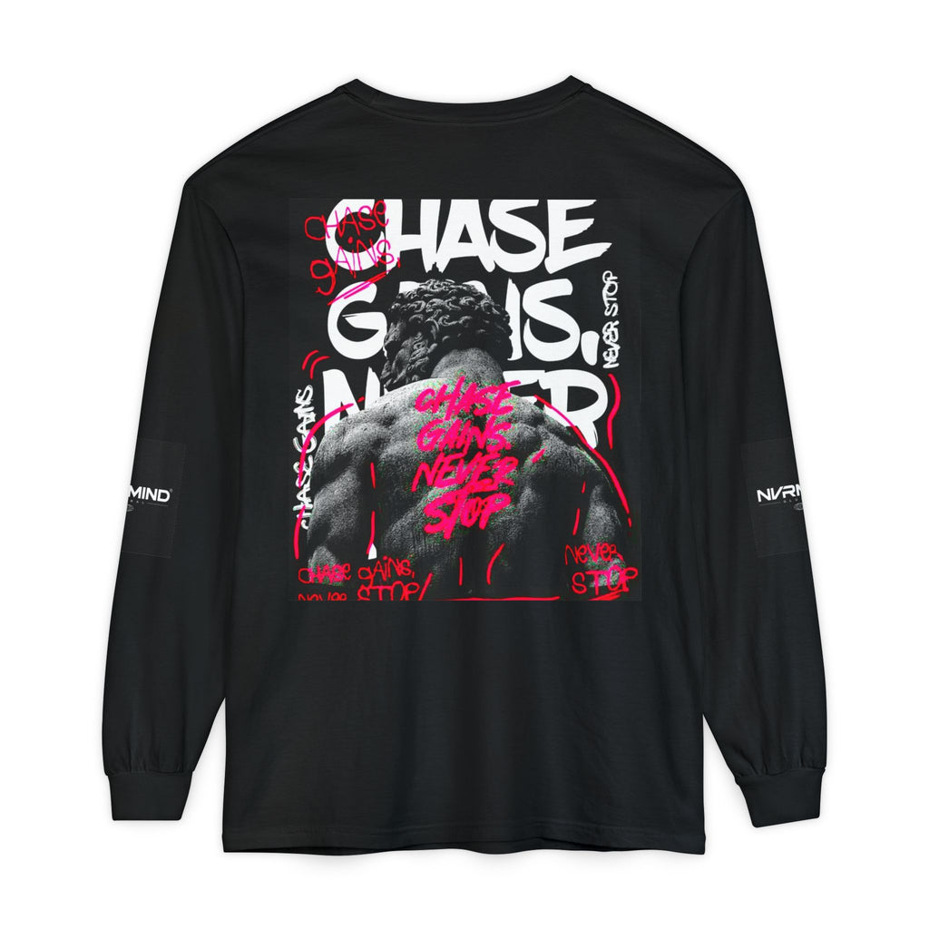 Reborn Rose Statue Long Sleeve Tee — "Rise From Ruins" Graphic