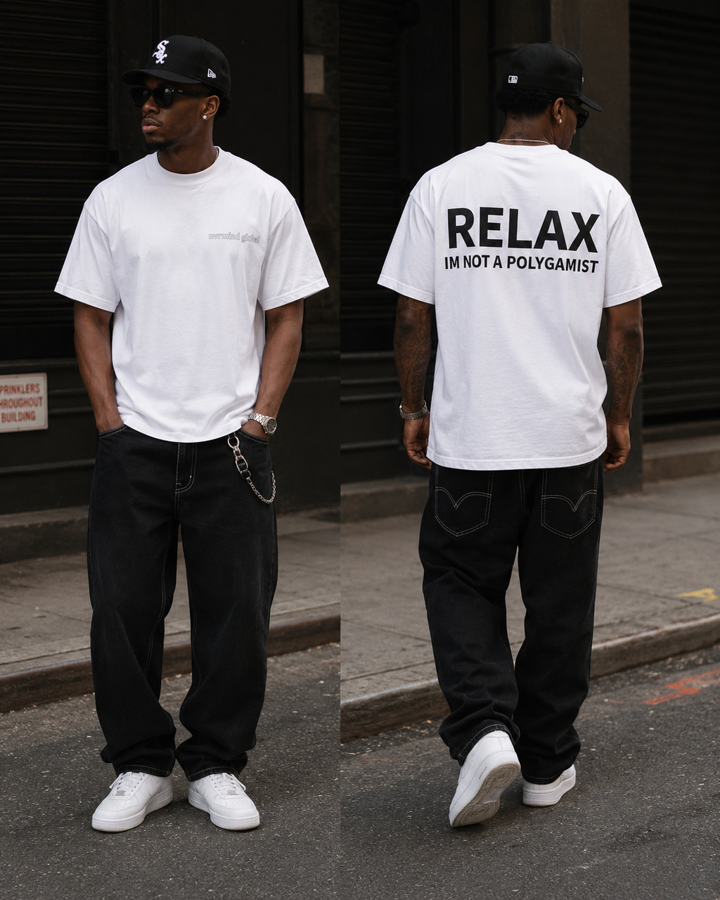 WHITE - RELAX I'm Not a Polygamist T-Shirt
