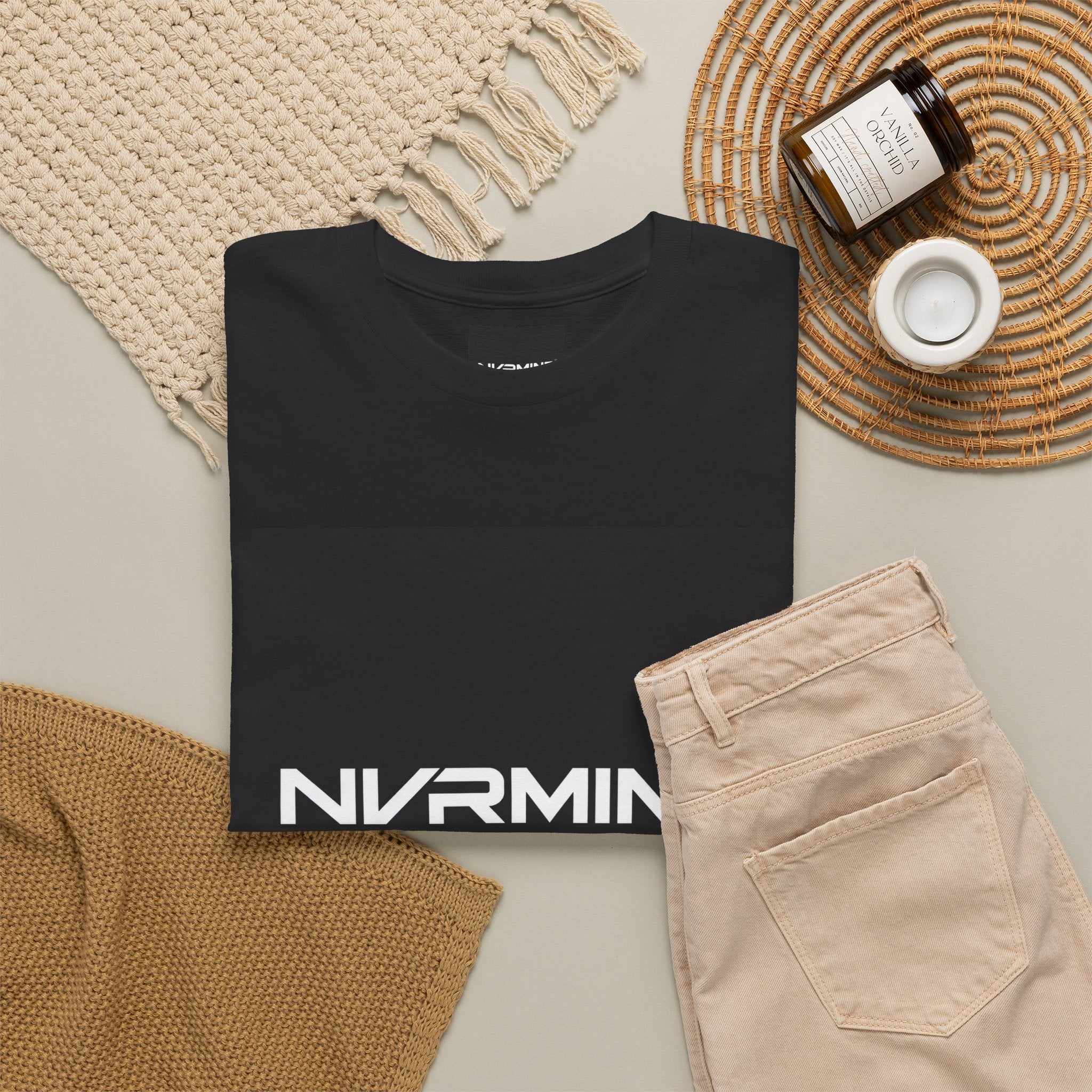 NVRMIND Graphic Tee — Minimalist Streetwear Logo T-Shirt